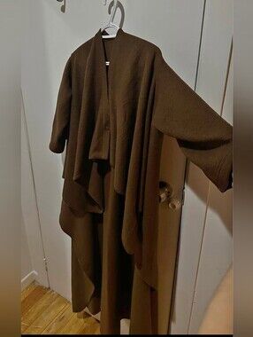 Women's Brown wearable blanket - plaid à manche marron
